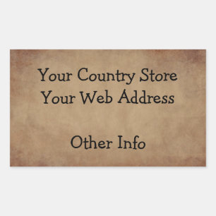 Adesivo Retangular Vinheta Personalizada de Papel Antigo