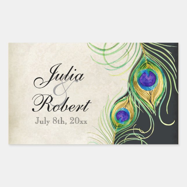 Adesivo Retangular Vinheta-Presente Favorável - Casas-Penas-Penas-Cas (Frente)