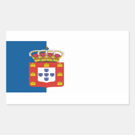 Adesivo Retangular Vinheta Real de Bandeira Portuguesa