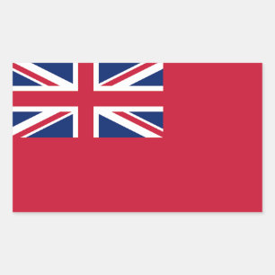 Adesivo Retangular Vinheta Red Ensign Marinho do Mercado Britânico