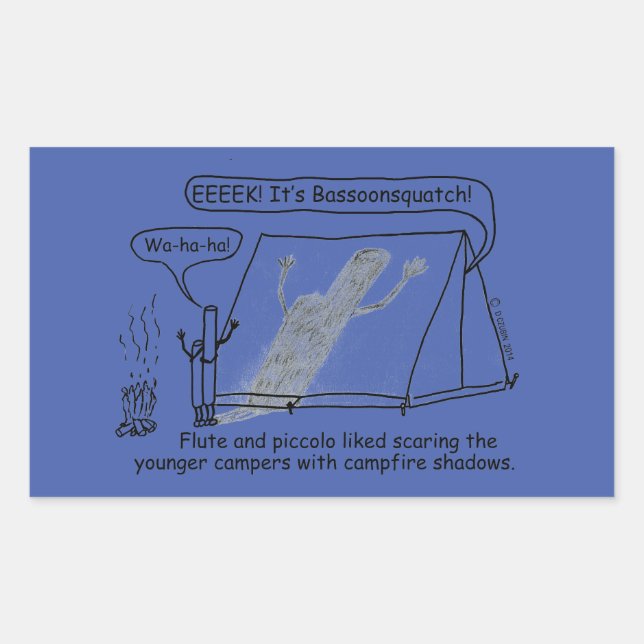 Adesivo Retangular Vinheta Retangular Bassoonsquatch (Frente)