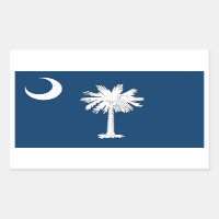 Vinheta retangular com bandeira da Carolina do Sul