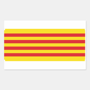 Adesivo Retangular Vinheta retangular com bandeira da Catalunha, Espa