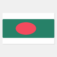 Vinheta retangular com bandeira de Bangladesh