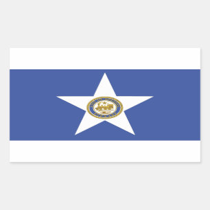 Adesivo Retangular Vinheta retangular com bandeira de Houston