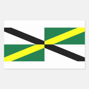 Adesivo Retangular Vinheta retangular com bandeira de Monterey, EUA