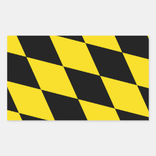 Adesivo Retangular Vinheta retangular com bandeira de Munique, Aleman