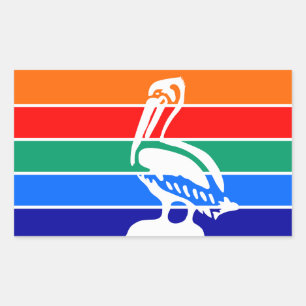 Adesivo Retangular Vinheta retangular com bandeira de Rua. Petersburg