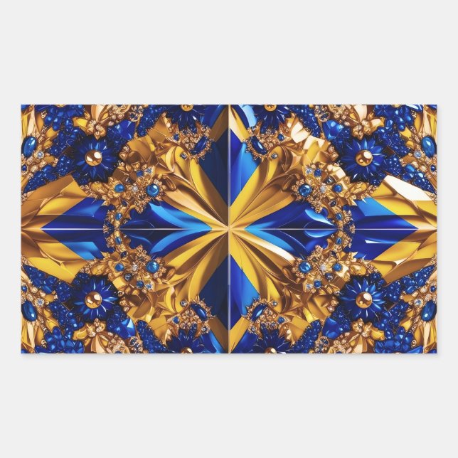 Adesivo Retangular Vinheta retangular com cores de Suecia (Frente)