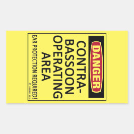 Adesivo Retangular Vinheta Retangular de Área de Funcionamento Contra