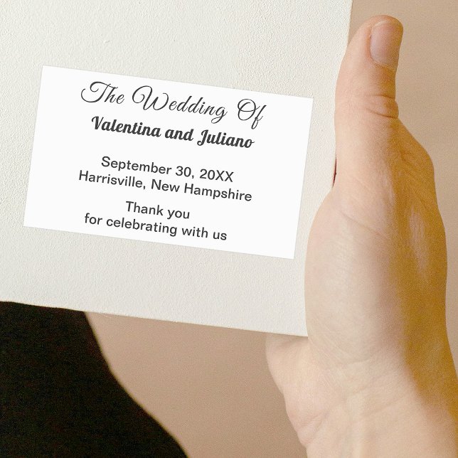 Adesivo Retangular Vinheta retangular de casamento preto e branco (Black and white wedding rectangle sticker)