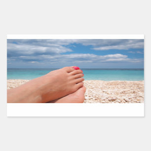 Adesivo Retangular Vinheta retangular de férias de Verão