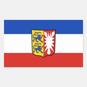 Adesivo Retangular Vinheta retangular de Flag Schleswig-Holstein