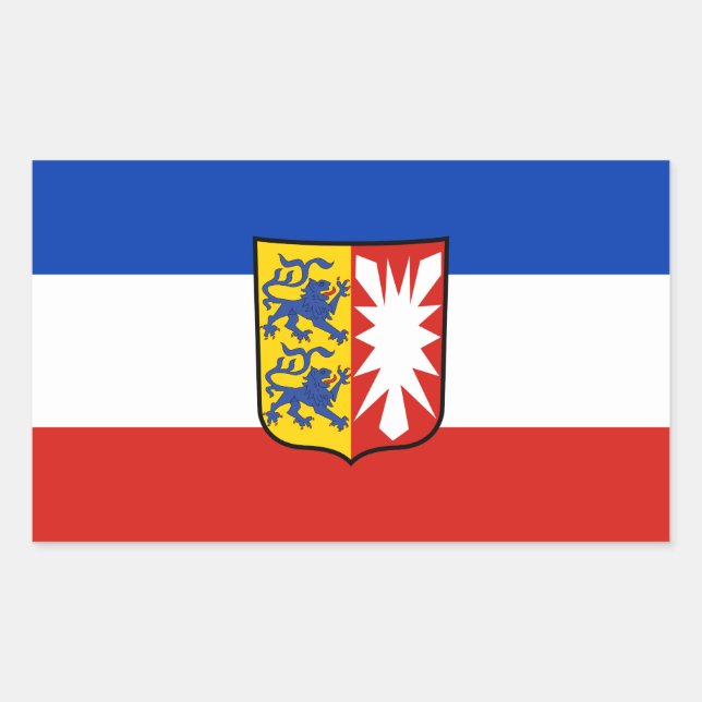 Adesivo Retangular Vinheta retangular de Flag Schleswig-Holstein (Frente)