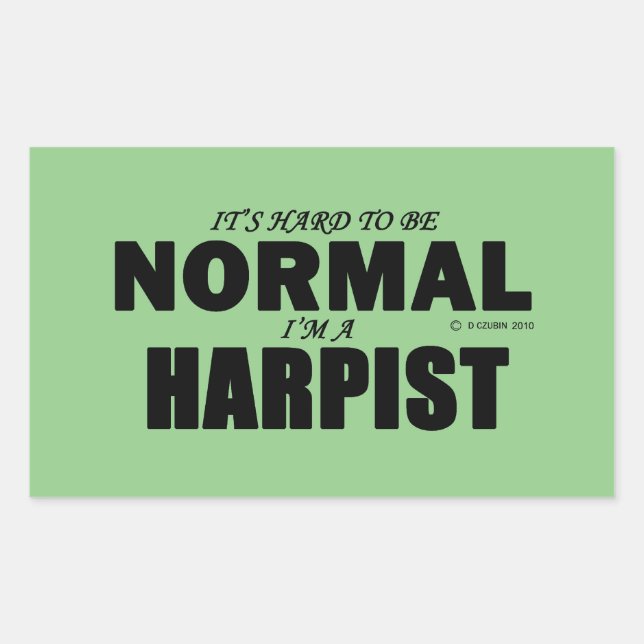 Adesivo Retangular Vinheta Retangular de Harpist Normal (Frente)