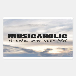 Adesivo Retangular Vinheta retangular de vida musical