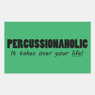 Adesivo Retangular Vinheta Retangular de Vida Percussionaholical