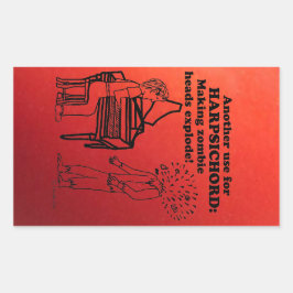 Adesivo Retangular Vinheta Retangular Explosiva Zombie do Haroldo