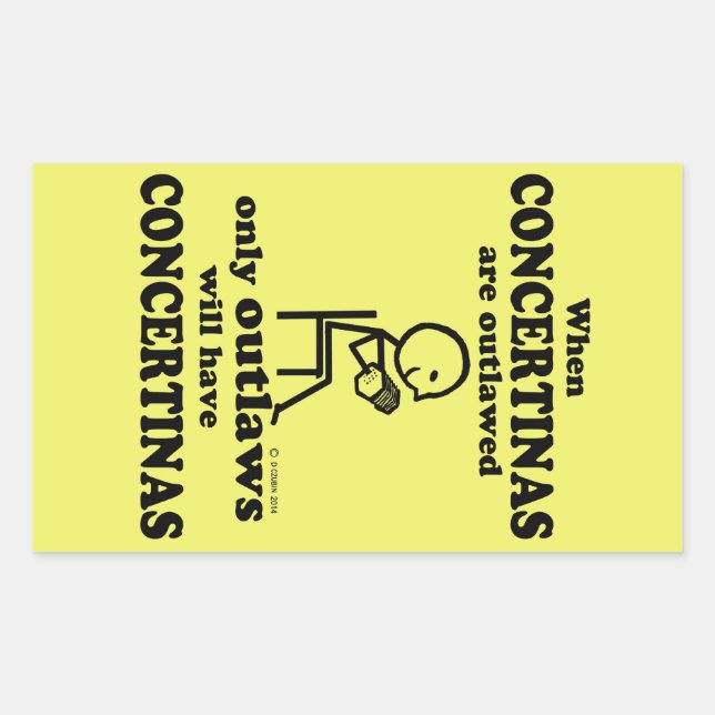 Adesivo Retangular Vinheta Retangular Não Autorizada das Concertinas (Frente)