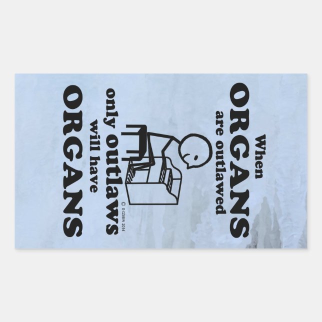 Adesivo Retangular Vinheta Retangular Organizada Não Autorizada (Frente)