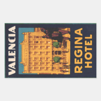 Adesivo Retangular Vinheta retangular Regina Hotel Valencia