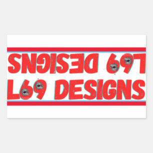 Adesivo Retangular vinheta retangular transparente "designs LOGO L69"