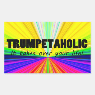 Adesivo Retangular Vinheta Retangular Trumpetaholical Life