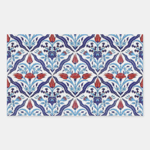 Adesivo Retangular Vinheta retangular turca de azulejo