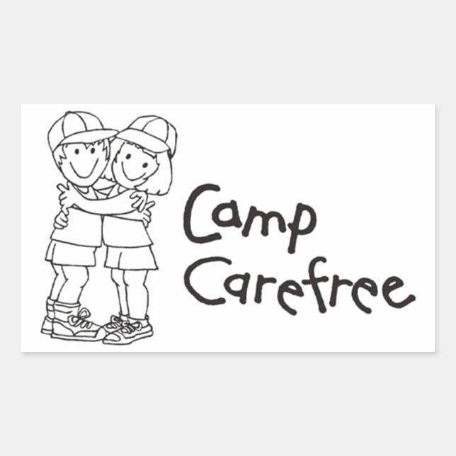 Adesivo Retangular Vinheta (retângulo) | Camp Carefree (Frente)