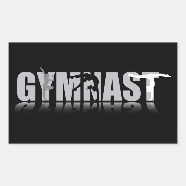 Adesivo Retangular Vinheta Retângulo GYMNAST (Frente)