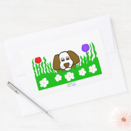 Adesivo Retangular Vinheta Retângulo Pup N Play