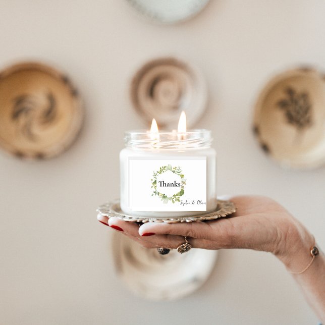 Adesivo Retangular Vinheta Romântica de Casamento da Flor de Campo (Criador carregado)