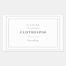 Adesivo Retangular Vinheta Rótulo Clothespin