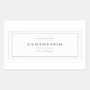 Adesivo Retangular Vinheta Rótulo Clothespin