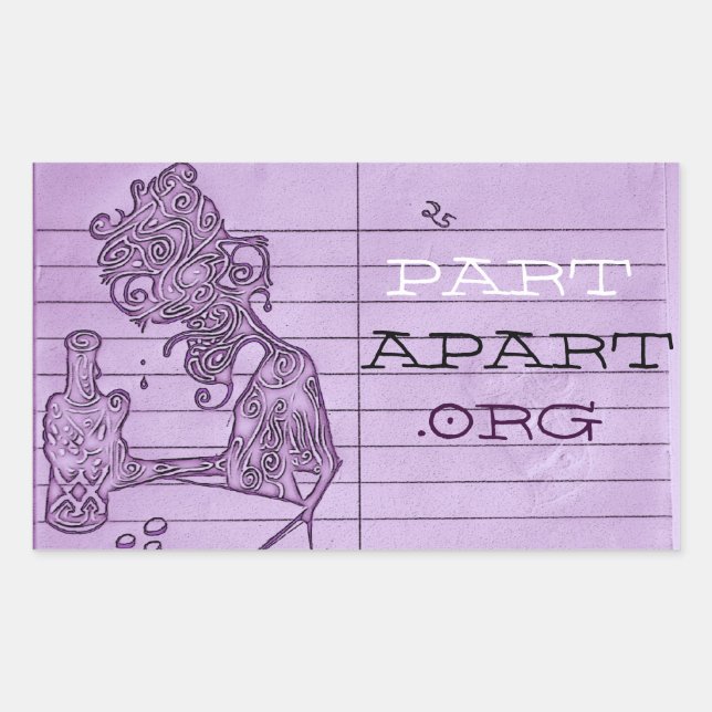 Adesivo Retangular Vinheta Separada de Peças (Frente)