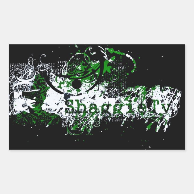 Adesivo Retangular Vinheta ShaggieTv (Frente)