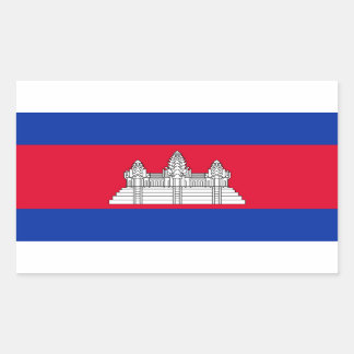 Adesivo Retangular Vinheta Sinalizador do Camboja