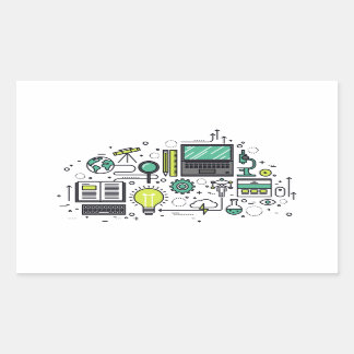 Adesivo Retangular Vinheta STEM CON 2020