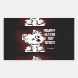 Adesivo Retangular Vinheta Zombie Maker Hot Molho