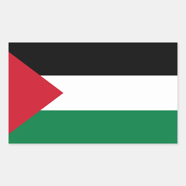 Adesivo Retangular Vinhetas de bandeira palestiniana (Frente)