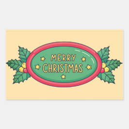 Adesivo Retangular Vinhetas de férias lindas