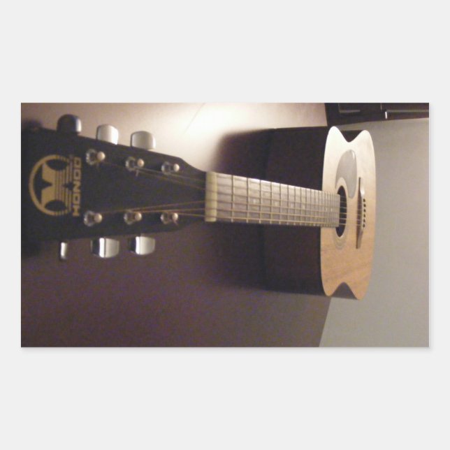 Adesivo Retangular vinhetas de guitarra (Frente)