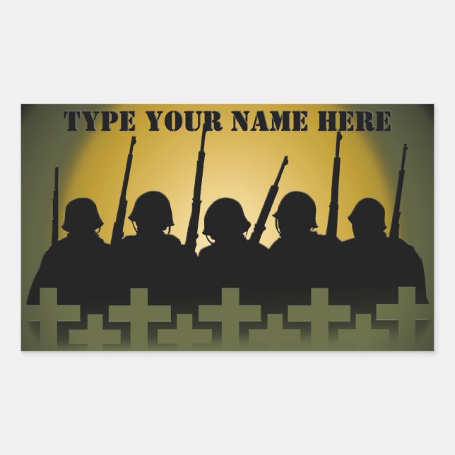 Adesivo Retangular Vinhetas De Homenagem Soldado Não Esqueçamos Vinhe (Frente)