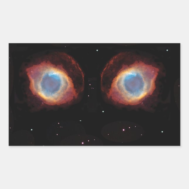 Adesivo Retangular Vinhetas de Nebulosa Galáctica (Frente)