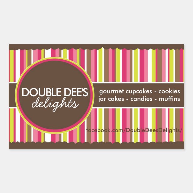 Adesivo Retangular Vinhetas de padaria correspondentes (Frente)