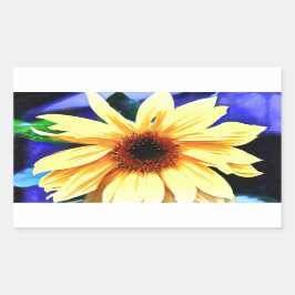 Adesivo Retangular Vinhetas de Retângulo de Girassol