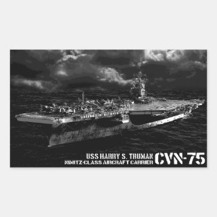 Adesivo Retangular Vinhetas de retângulo Harry S. Truman CVN- 75