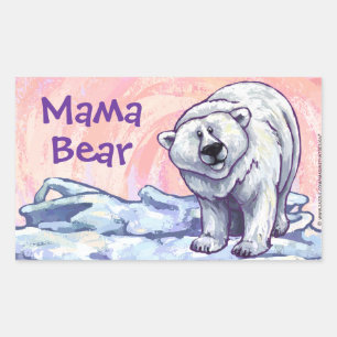 Adesivo Retangular Vinhetas De Urso Polar