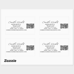 Adesivo Retangular Vinhetas grandes - Mundo da Vela da Cera de Bela