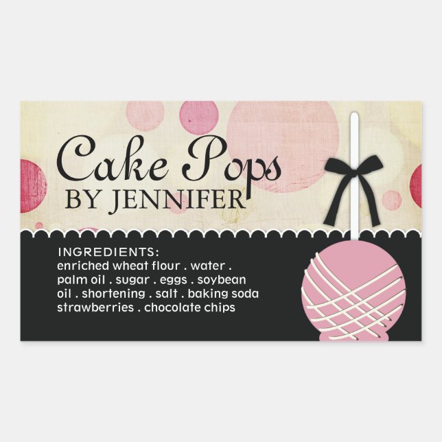 Adesivo Retangular Vinhetas para embalagens de panificação modernas d (Frente)